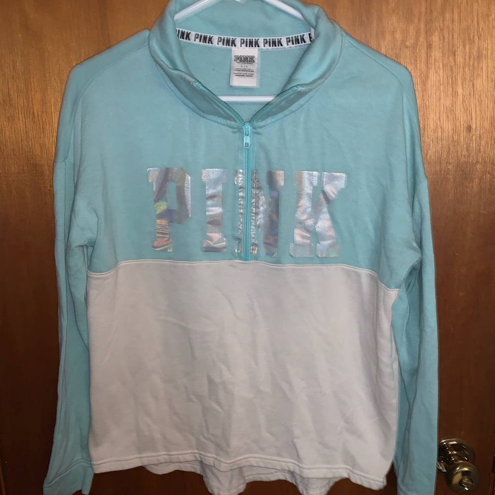 PINK 3/4 zip sweatshirt